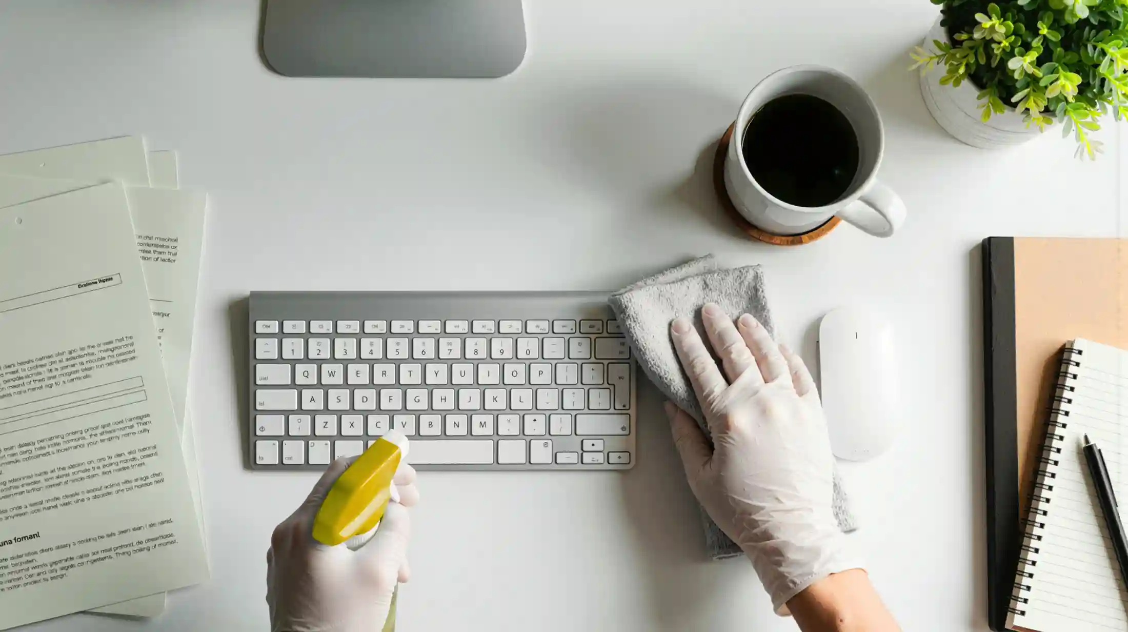 Sauberkeit am Schreibtisch